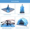 2-3 Person Double-Deck Tow-Door Hydraulic Automatic Tent Free Build Outdoor Tent Blue