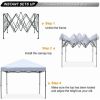 10' x 10' Pop up Canopy Tent Instant Waterproof Folding Tent with 4 Sandbags, White