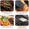 Stainless Steel BBQ Grill Tool Kit Grilling Utensil Accessories with Spatula Tongs Fork Knife Brush Pepper Salt Shaker Bottle Grilled Skewers Corn Nee