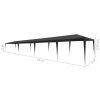 Party Tent 9.8'x39.4' PE Anthracite