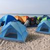 2-3 Person Double-Deck Tow-Door Hydraulic Automatic Tent Free Build Outdoor Tent Blue