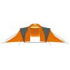 Camping Tent 9 Persons Fabric Gray and Orange