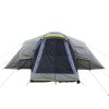 522*260*210cm Can Accommodate 10 People Three Rooms Polyester Cloth Fiberglass Poles Camping Tents Family Tents Dark Gray