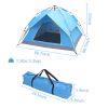 2-3 Person Double-Deck Tow-Door Hydraulic Automatic Tent Free Build Outdoor Tent Blue