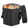 Collapsible Grocery Cooler Bag 3 Gallon Insulated Food Container Seat Combo for Camping Picnic Shopping