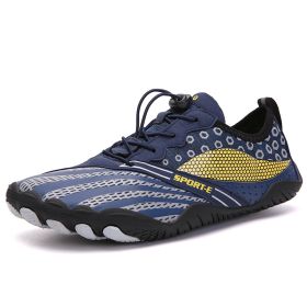 New Cross-border Five-finger Shoes Diving Fishing Couple Outdoor Wading River Upstream Shoes (Option: Blue-35)