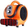 VEVOR Floor Blower, 1/2 HP, 2600 CFM Air Mover for Drying and Cooling, Portable Carpet Dryer Fan with 4 Blowing Angles and Time Function, for Janitori