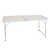 US Stock Home Use Aluminum Alloy Portable Folding Table White Outdoor Picnic Camping Dining Party Indoor RT