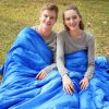 Traving Camping Portable Duble Person Waterproof Sleeping Bag W/ 2 Pillows