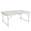 US Stock Home Use Aluminum Alloy Portable Folding Table White Outdoor Picnic Camping Dining Party Indoor RT