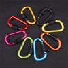 Aluminum D-Ring Locking Carabiner Light but Strong NOT for Climbing(Pack of 10)